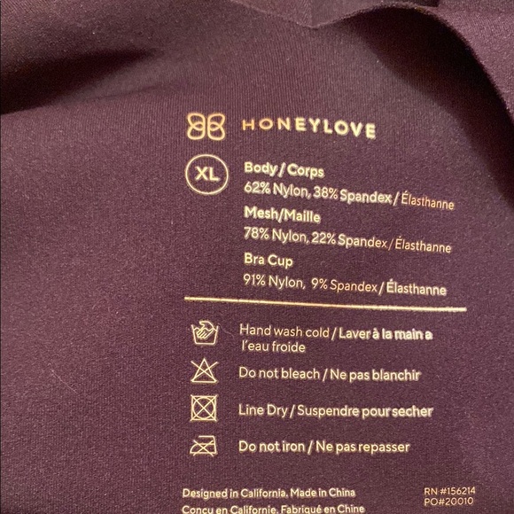 Honeylove Liftwear Tank Black/Runway sz XL - Picture 2 of 7